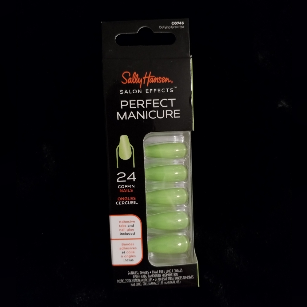 Sally Hansen Perfect Manicure Halloween Coffin Press On And Adhesive Tabs Nails